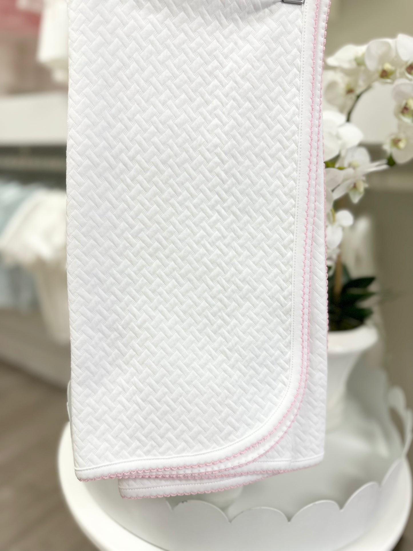 Nella Pima-Basket Weave Blanket