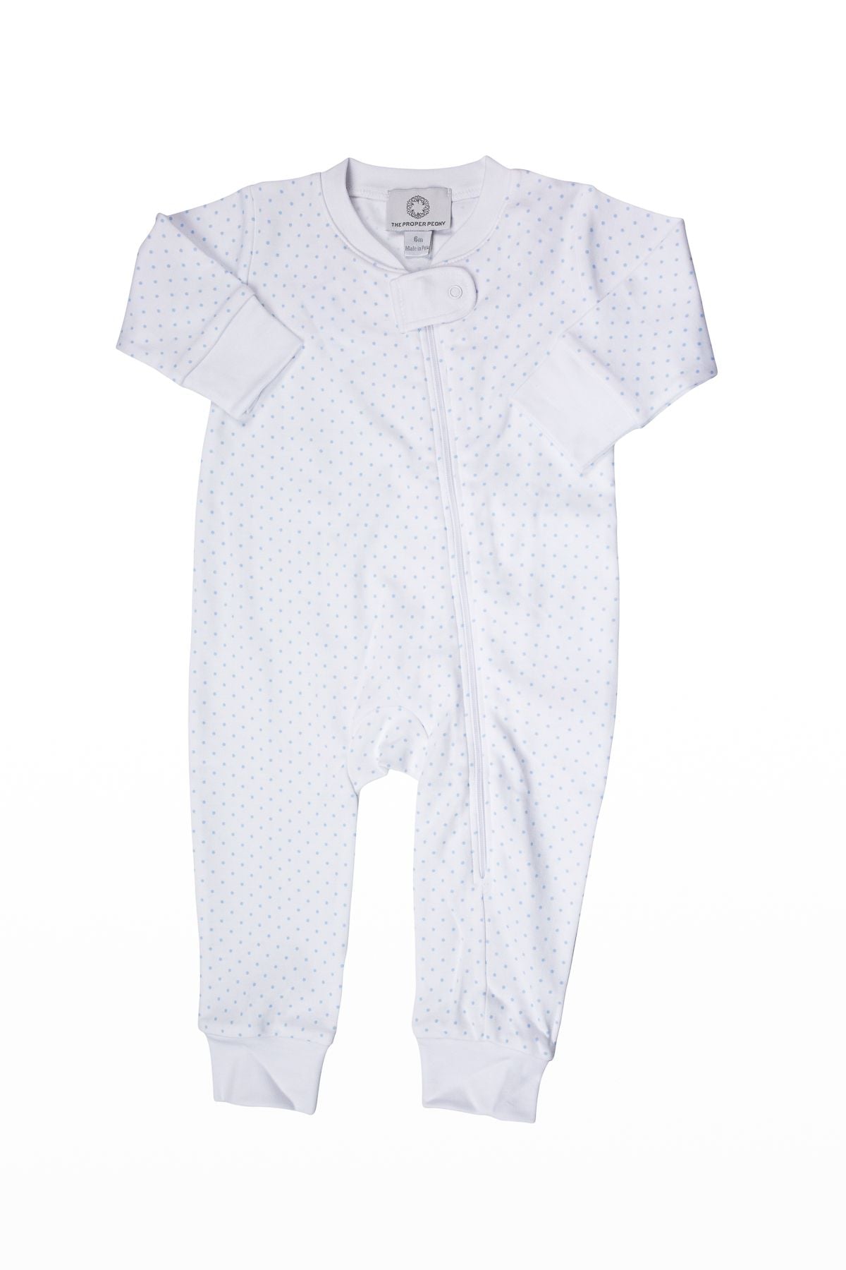 Zipper PJ - Blue Dots