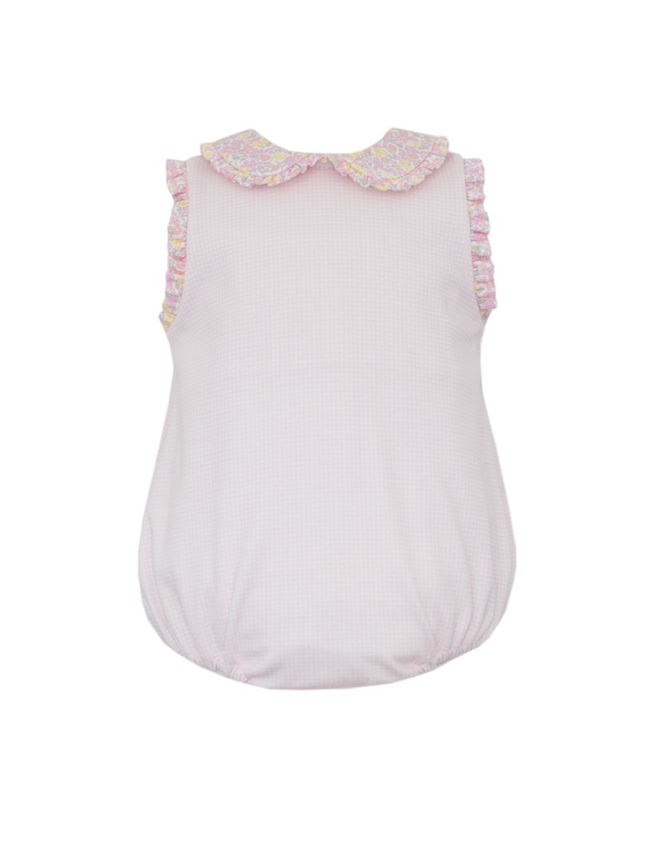 Pink Knit Gingham Bubble