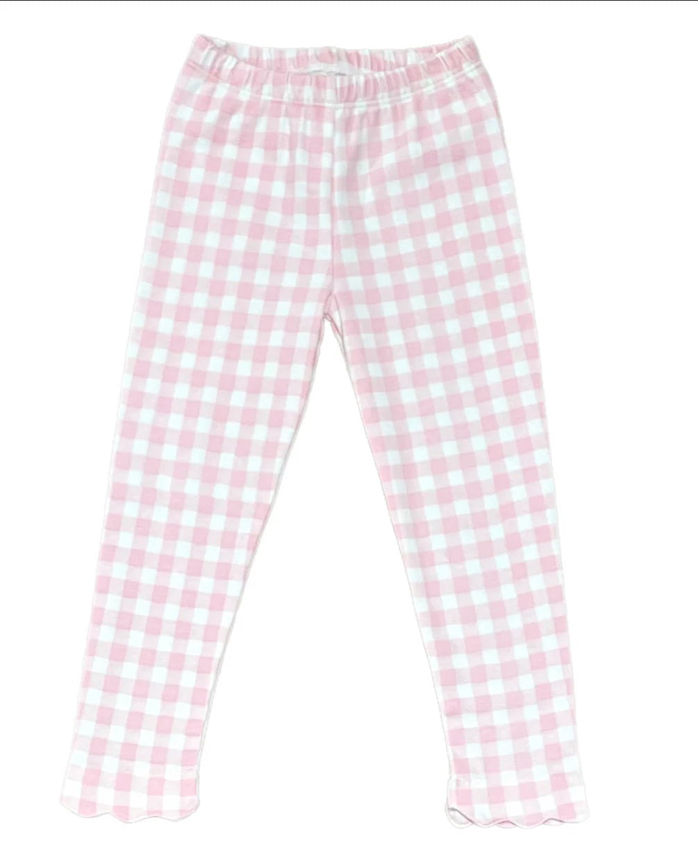 James and Lottie-Pink Gingham Leggings
