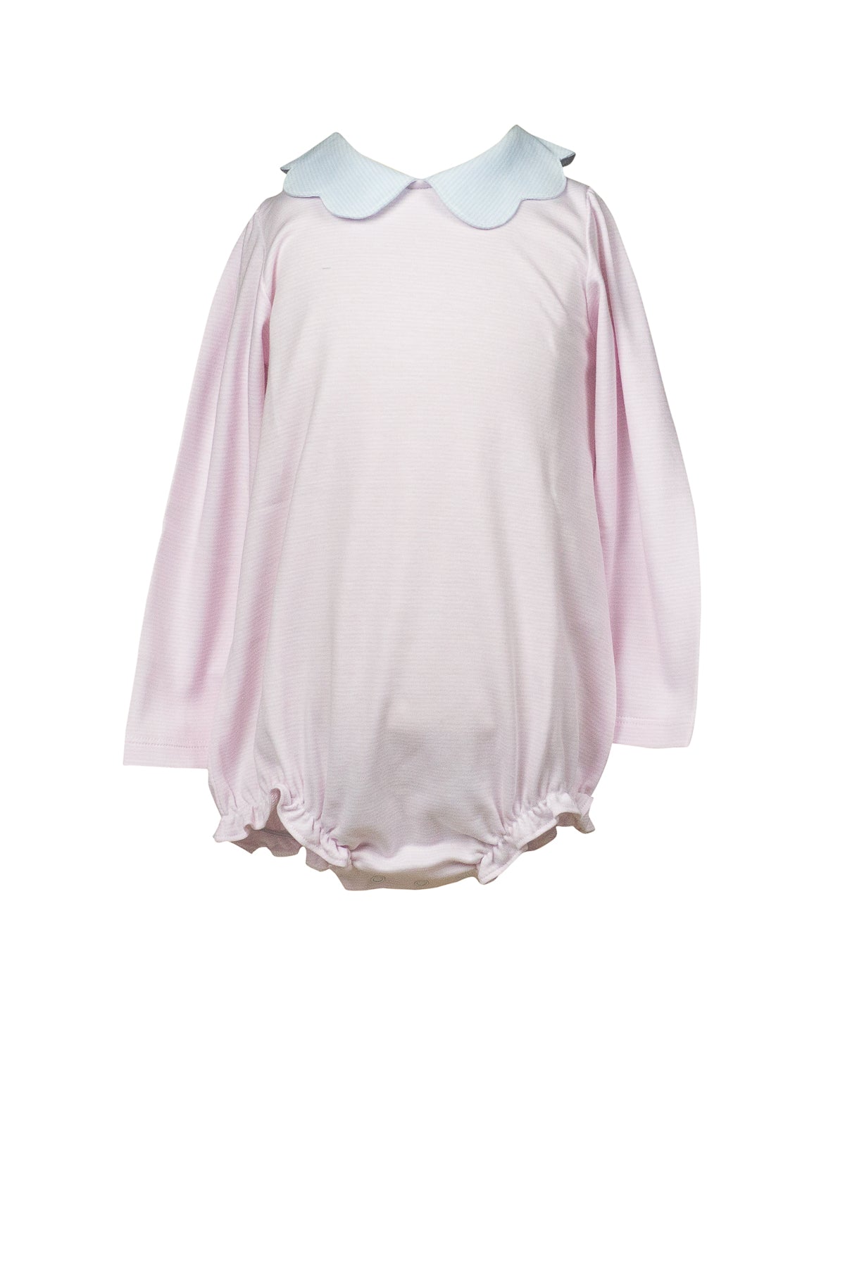 TPP-Lt Pink Stripe Scallop Collar Bubble-