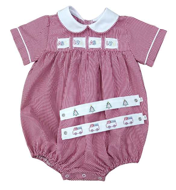 Noah Ribbon Bubble - Ridgeland Red Minigingham
