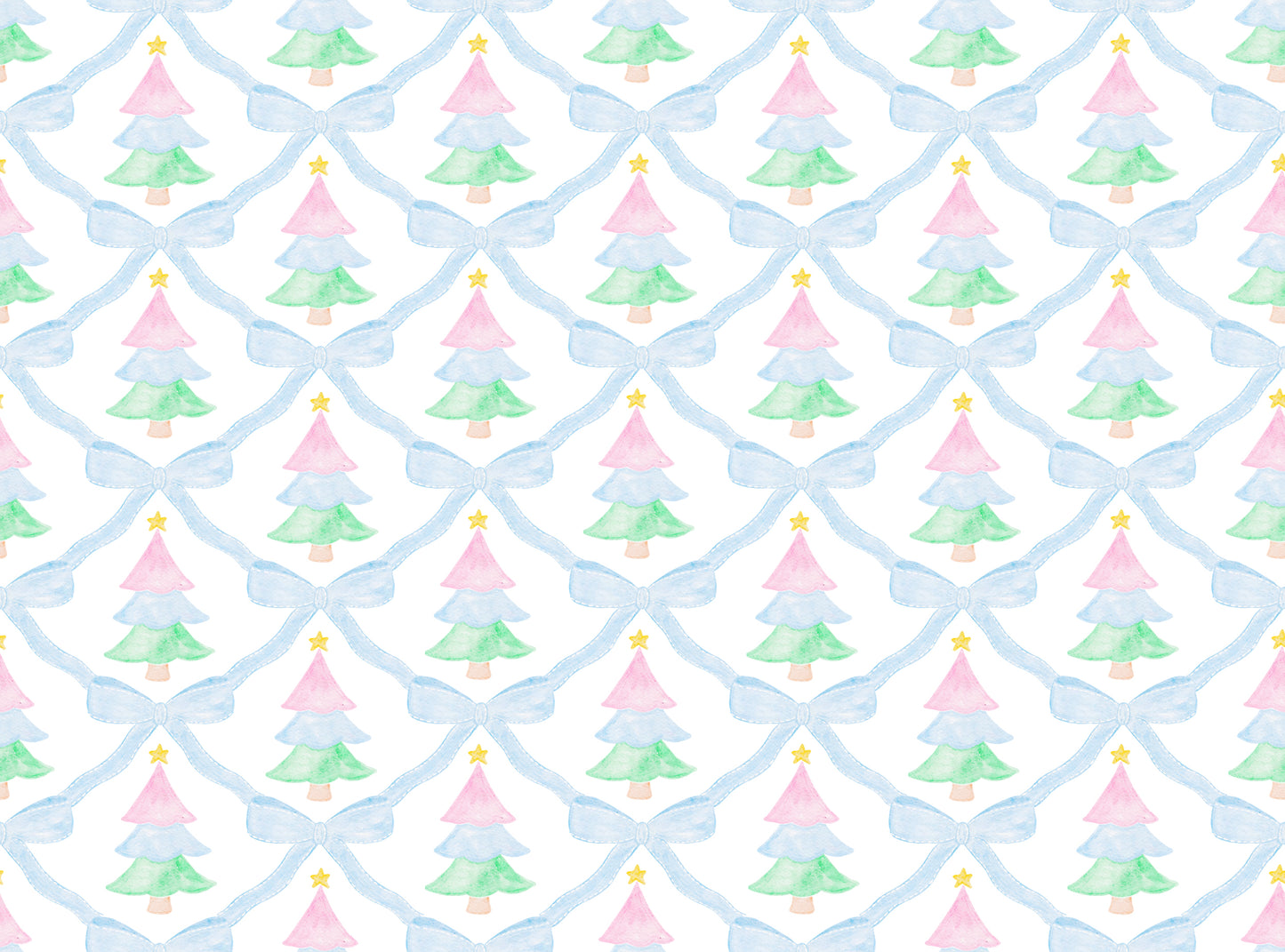 Isla Long Bubble-Christmas Tree/Blue Bow Knit