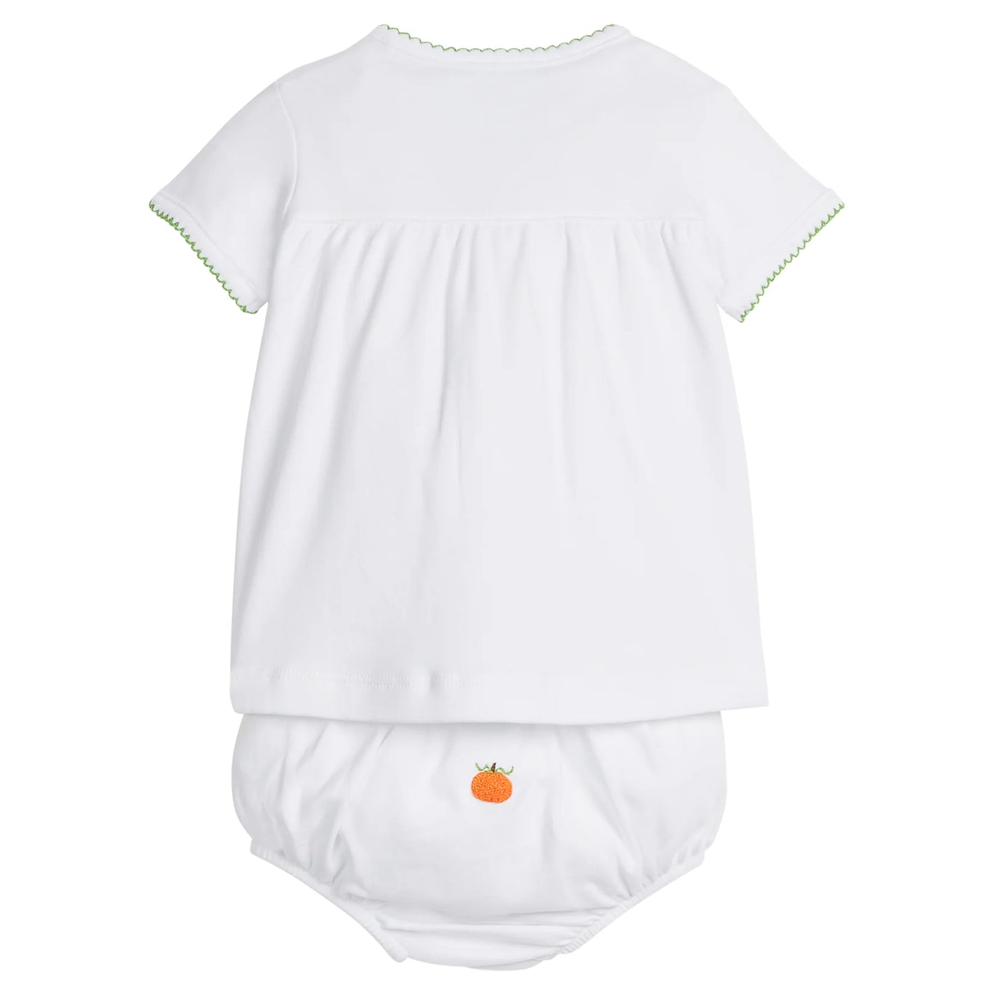 Pinpoint Layette Knit Set- Pumpkin