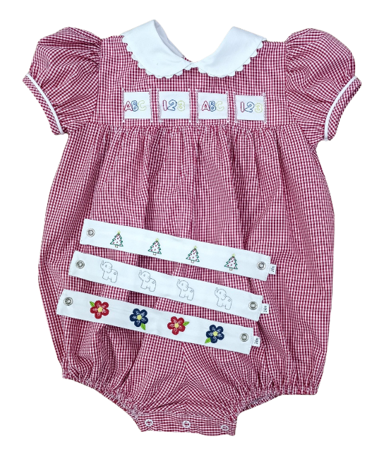Ruth Ribbon Bubble - Ridgeland Red Minigingham
