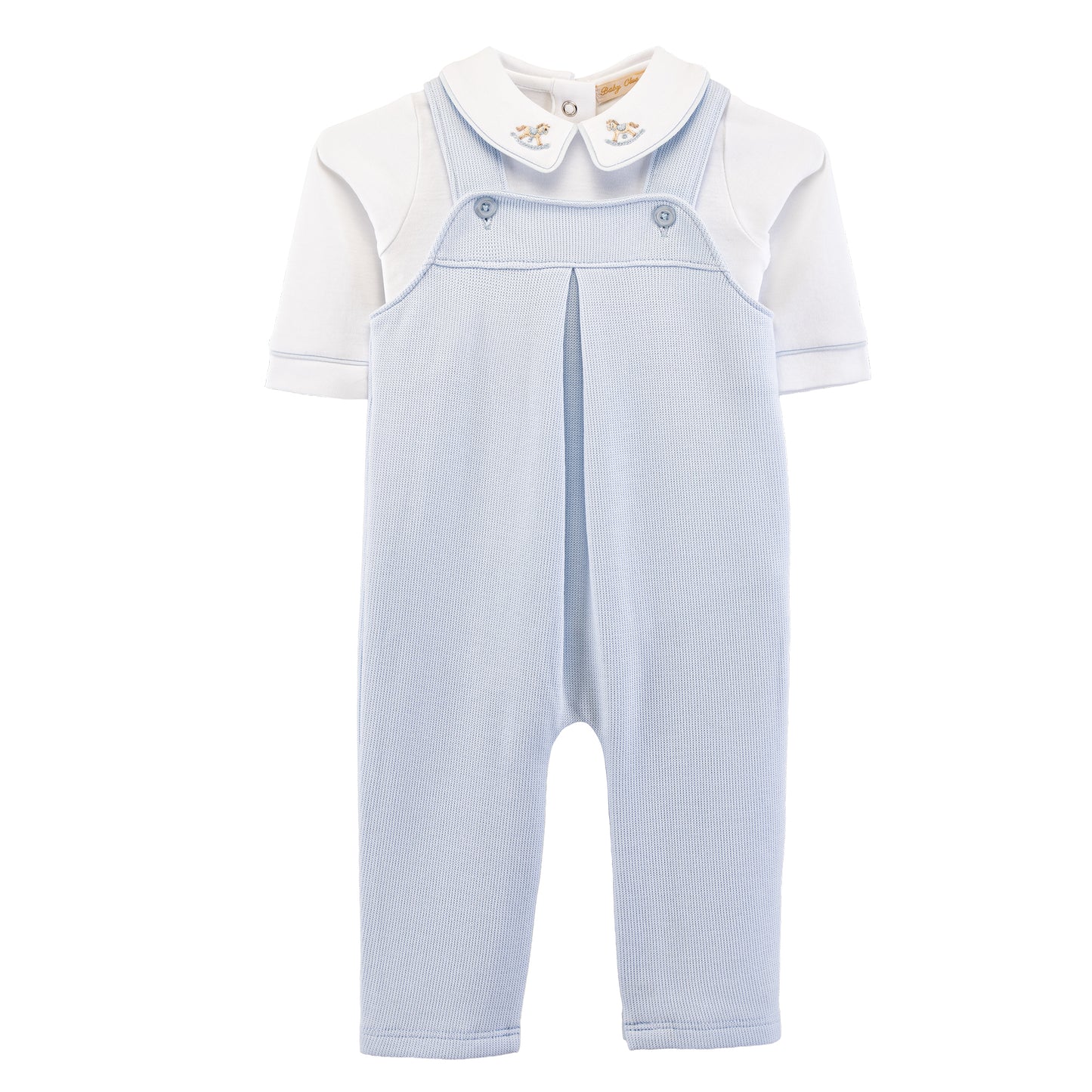 Rocking Horse Pima Jacquard Overall Set
