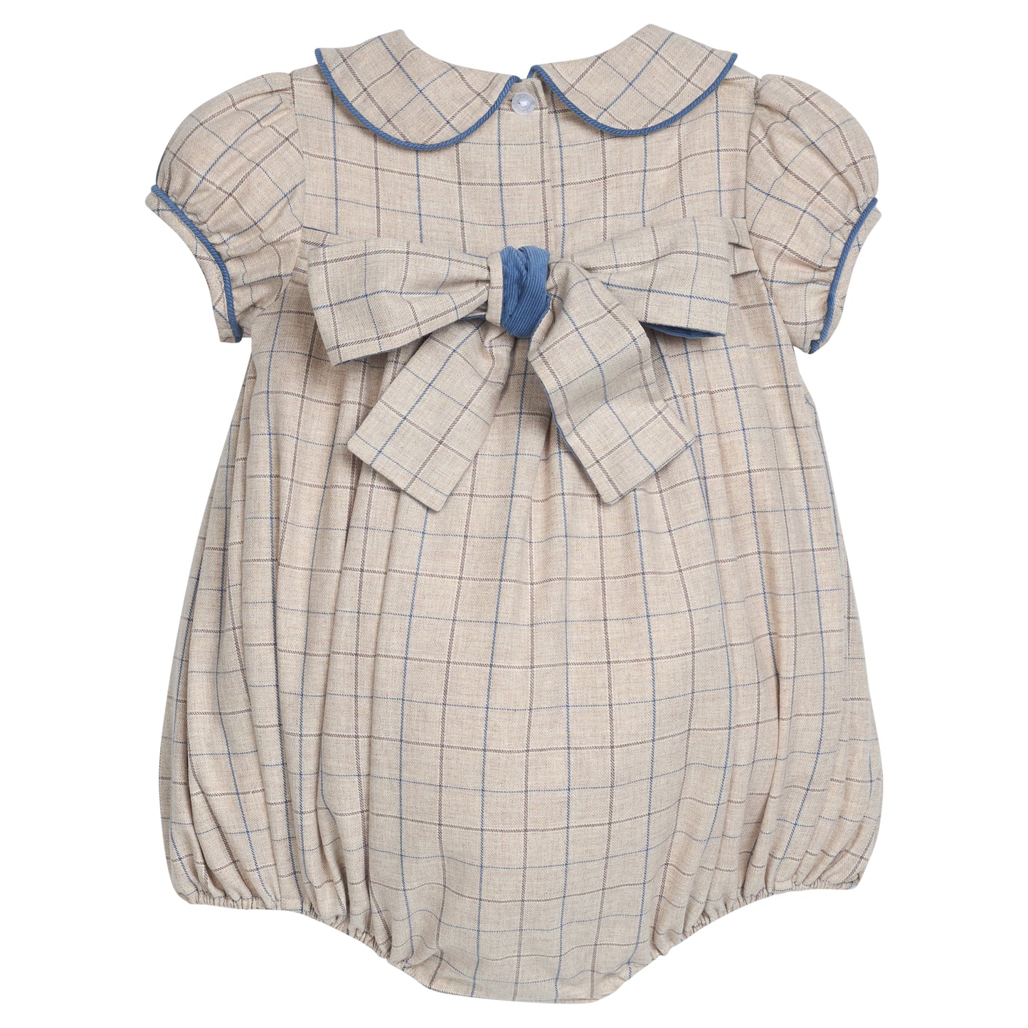 Smocked Natalie Bubble - Durham Windowpane