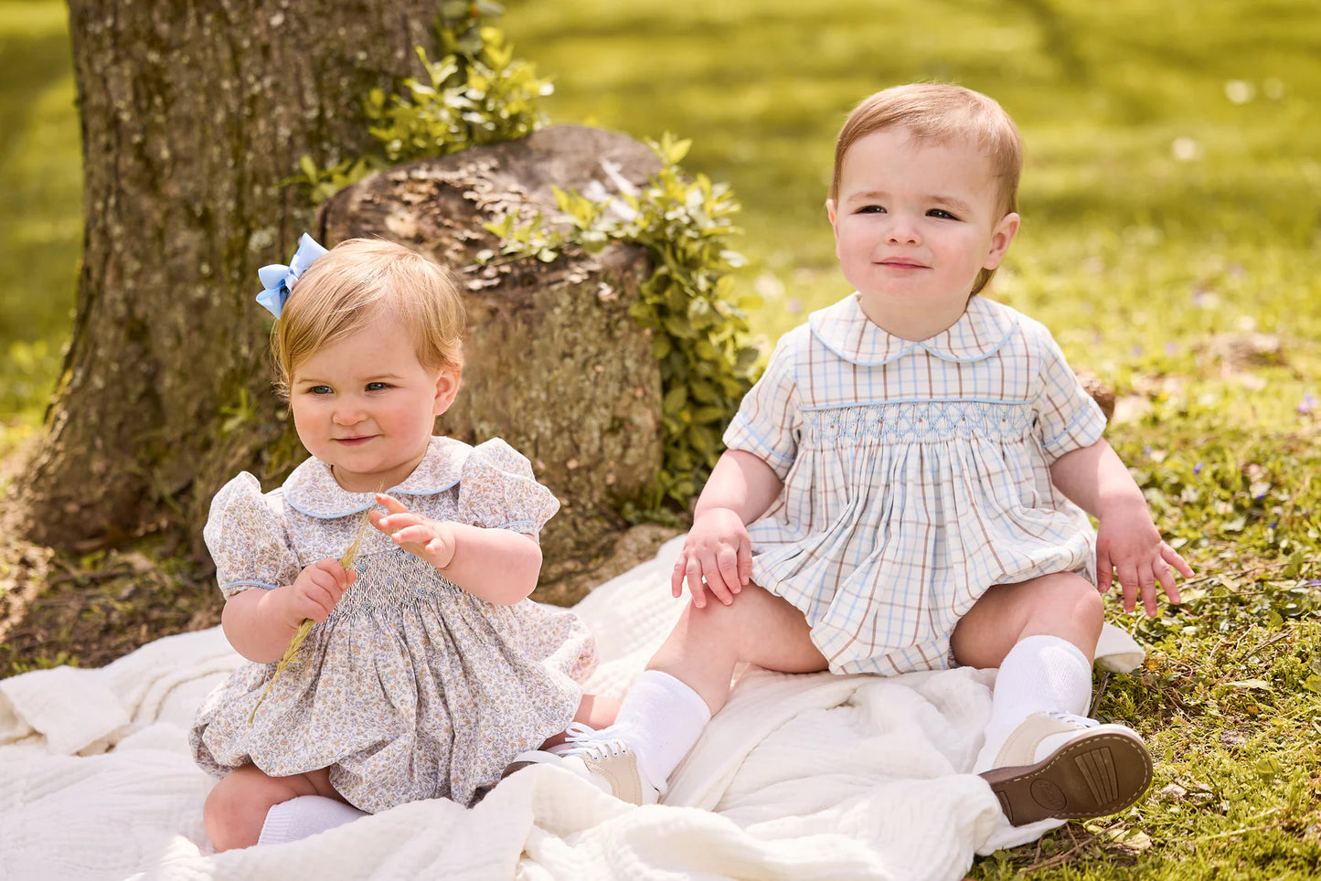 Smocked Peter Pan Bubble-Winthrop Floral