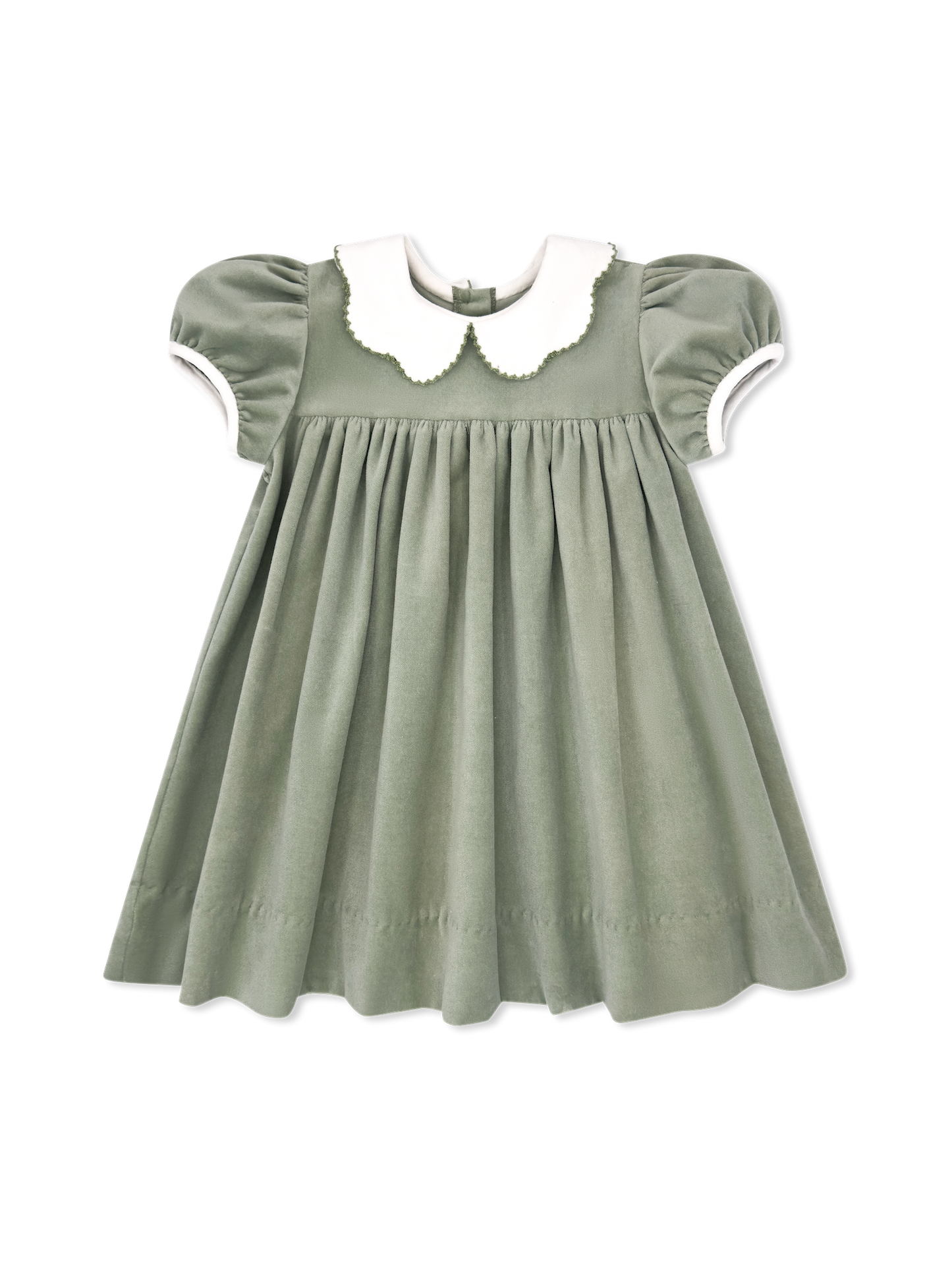 Special Moments Dress- Leyland Green Velvet