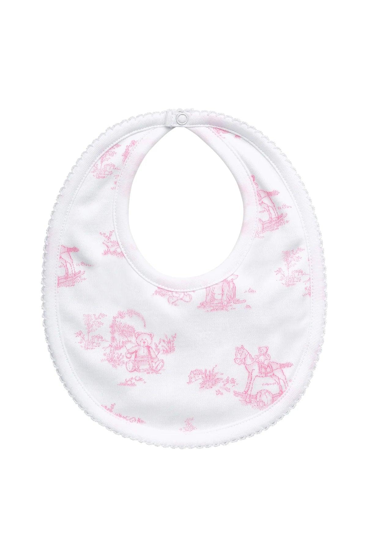 Pink Toile Bib