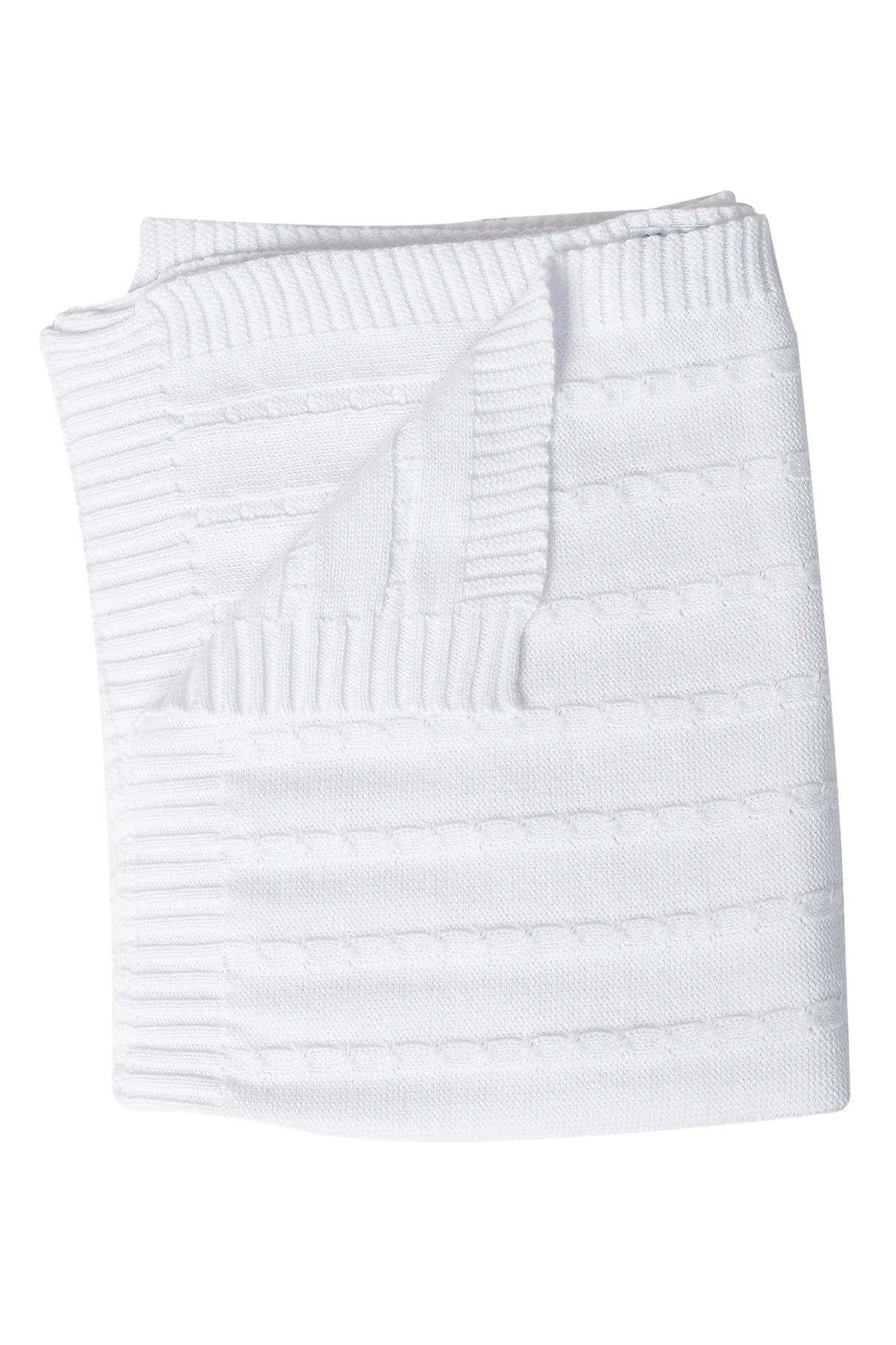 White Cable Knit Blanket