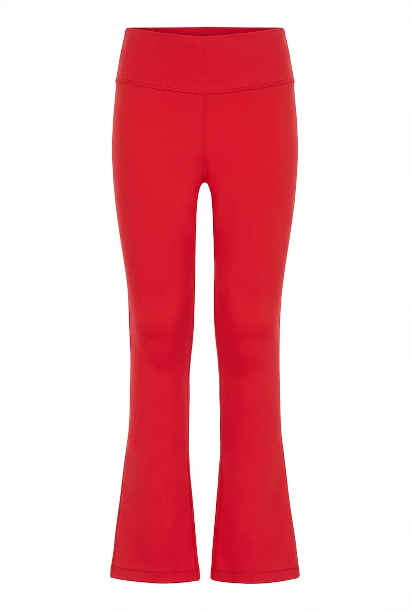 PLEAT- Florie Flare Leggings Red