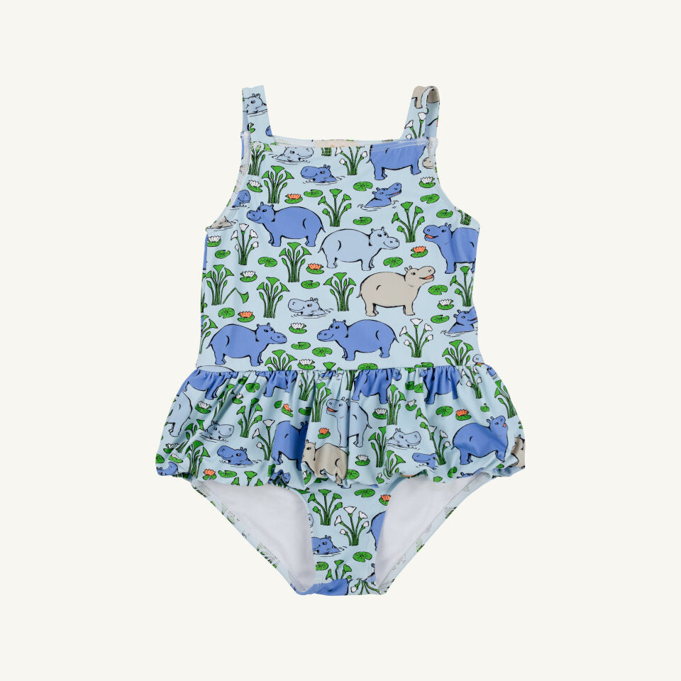 Grace Bay Bathing Suit- Bal Harbour Hippo (Beale Street Blue)