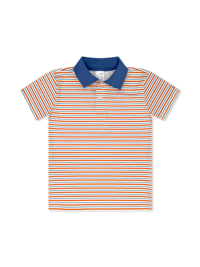 Parker Polo- Orange Stripe