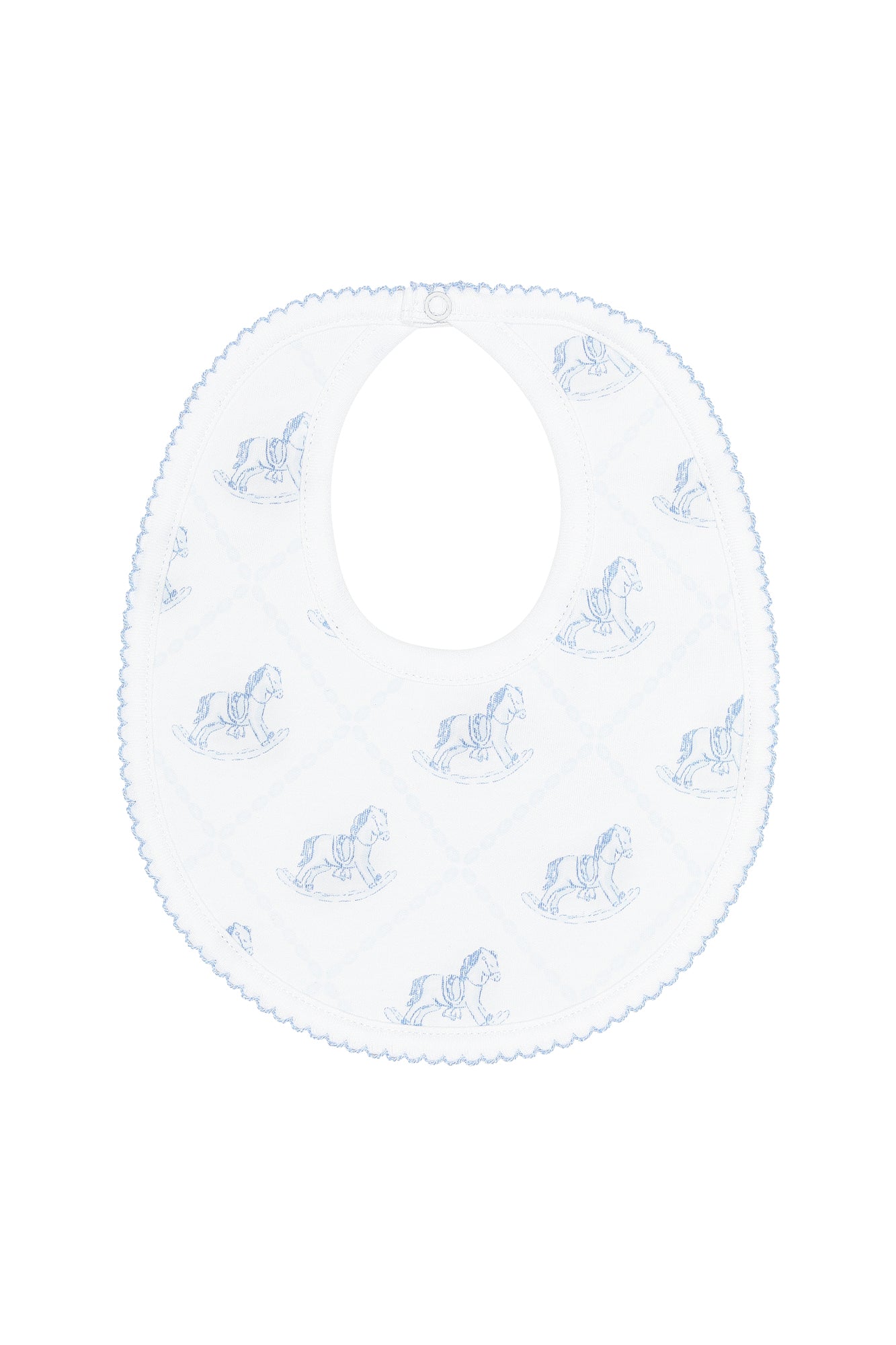Blue Rocking Horse Bib