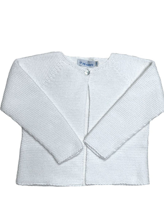 White Single Button Cardigan