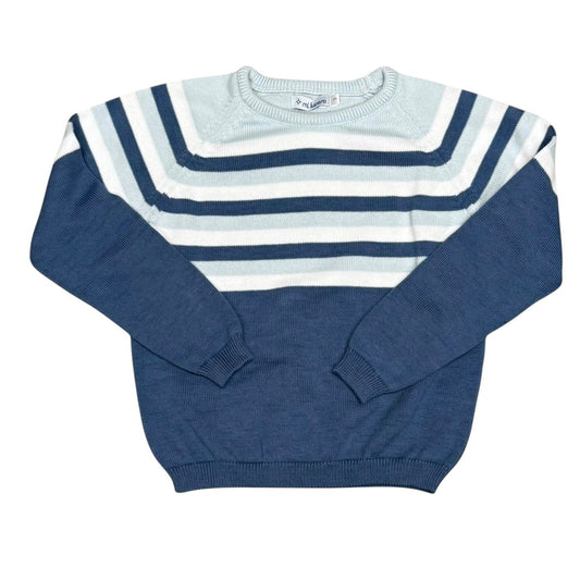 Steward Blue - Light Blue Stripe Crew Sweater Set