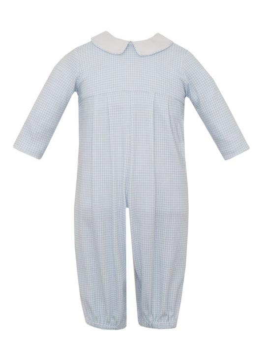 Keyes Blue Gingham Romper