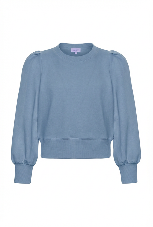 Pleat Janie Jogger Set- Chambray/Light Blue