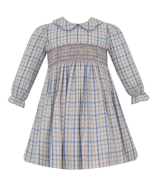 LUCIA - Pink & Blue plaid float w/ scalloped collar **PRESALE-SHIPS MID SEPTEMBER**