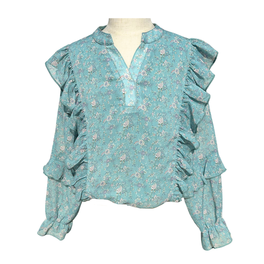 Katie Top - Whimsy Teal