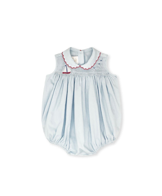 Ella Bubble - Brentwood Blue Pique, Sailboat