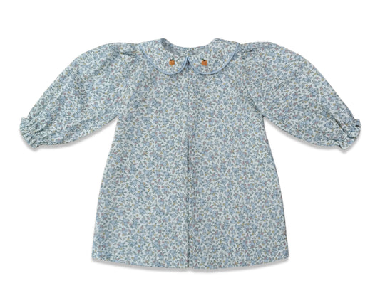 Long Sleeve Floral Pumpkin Collar Dress