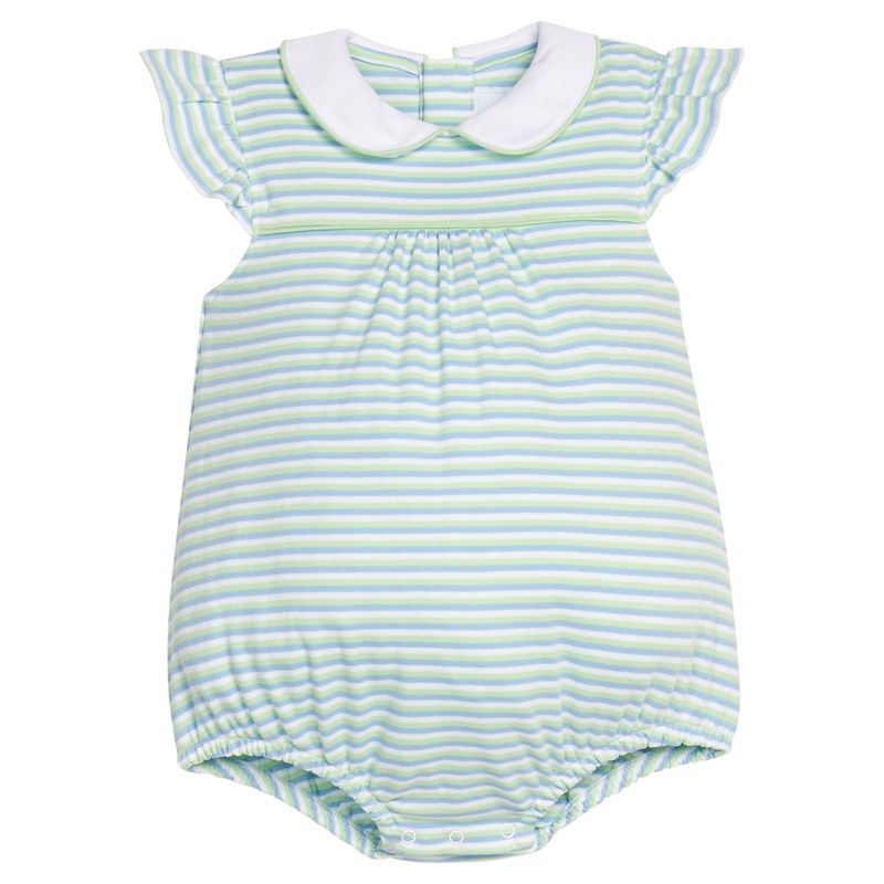 Angel Sleeve Peter Pan Bubble - Greenview Stripe Knit