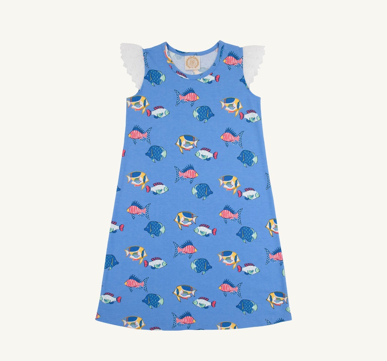 Sleeveless Polly Play Dress - Eyelet - Here Fishy Fishy