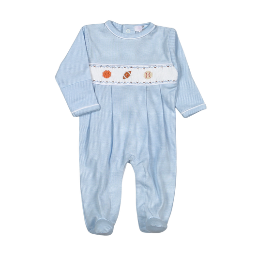 Game On Smocked Boy Footie