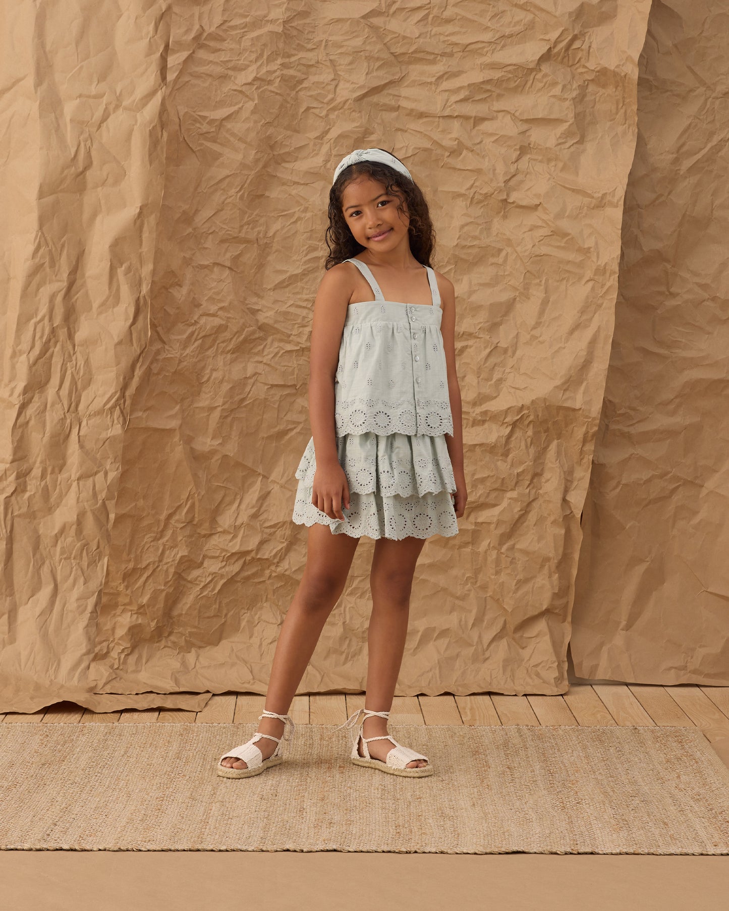 Rose Skirt Set - Seafoam