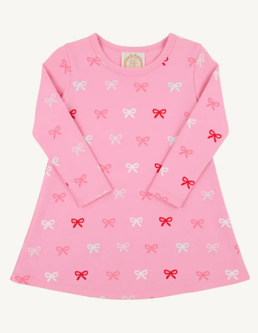 Long Sleeve Polly Play Dress-Bitty Bows
