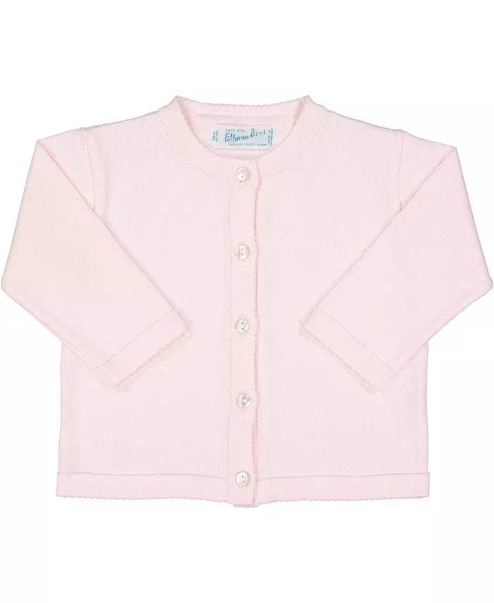 Feltman Brothers Classic Knit Cardigan- Pink
