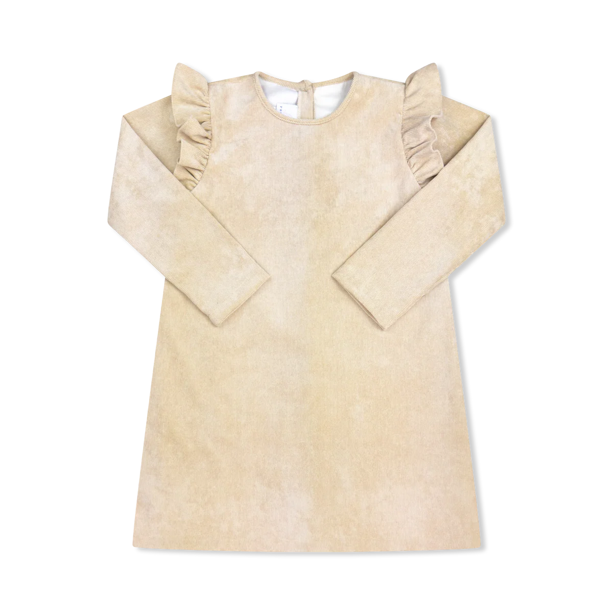 Evelyn Dress Long Sleeve - Alexandria Khaki Corduroy