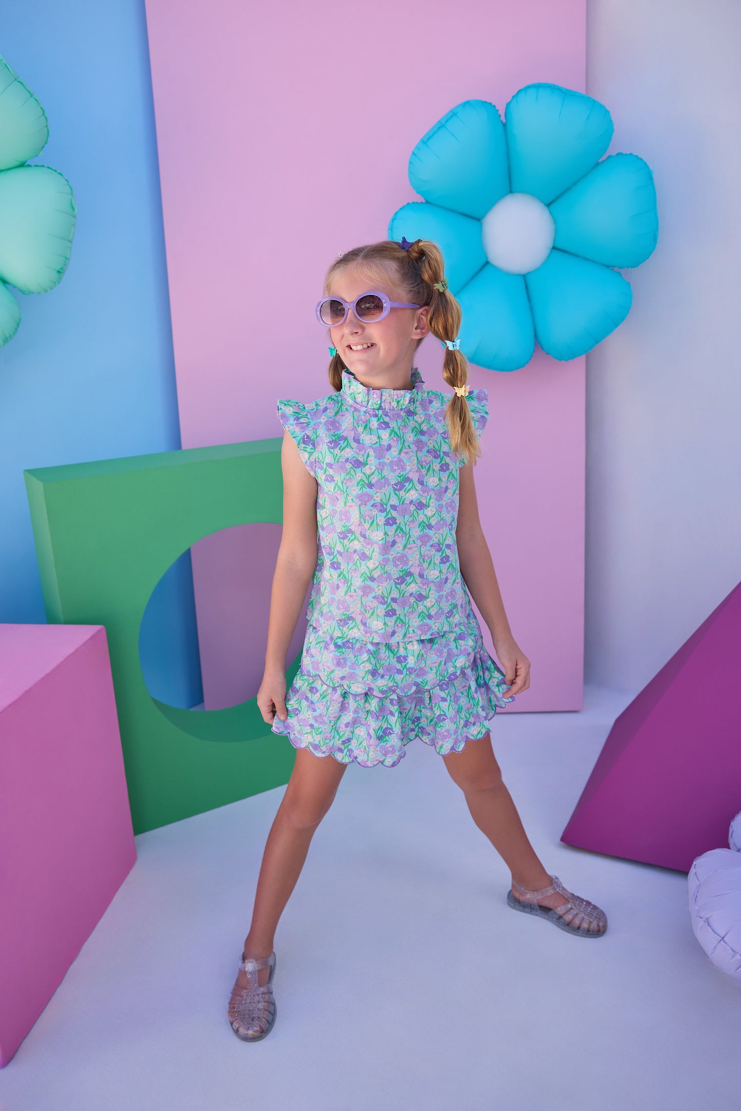 Two Tiered Skort Set- Tillies Tulips
