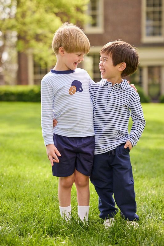 Long Sleeve Polo- Winslow Stripe