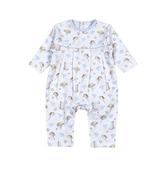 Howdy Baby Pima Playsuit - Blue