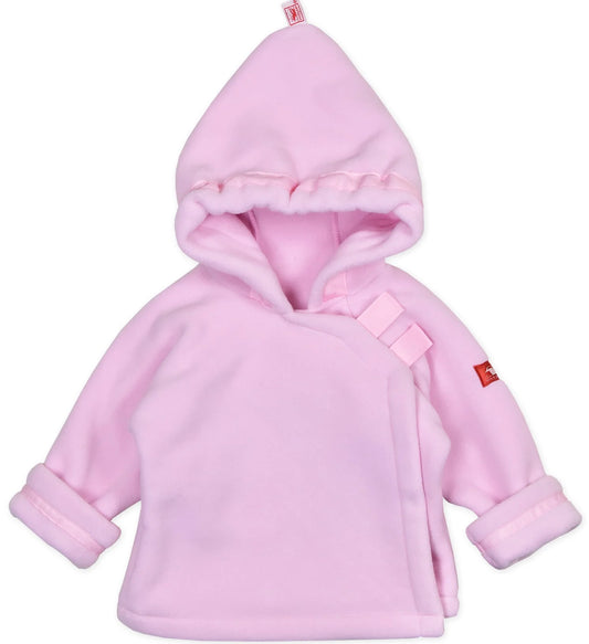 Warmplus Fleece Favorite Jacket, Wrap Close, Hood Light pink **PREORDER SHIPS BY OCTOBER 10TH**