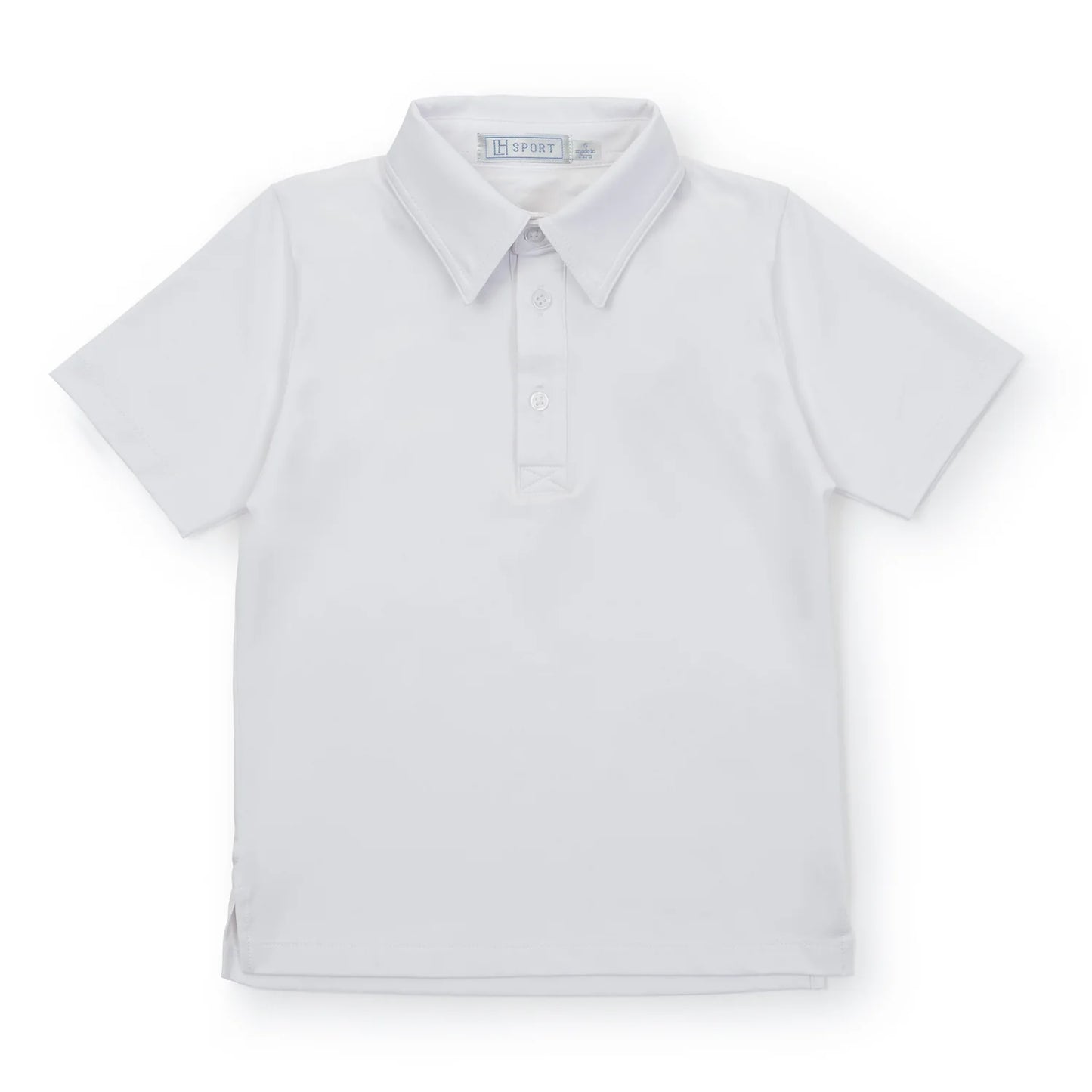 Lila and Hayes White Performance Polo