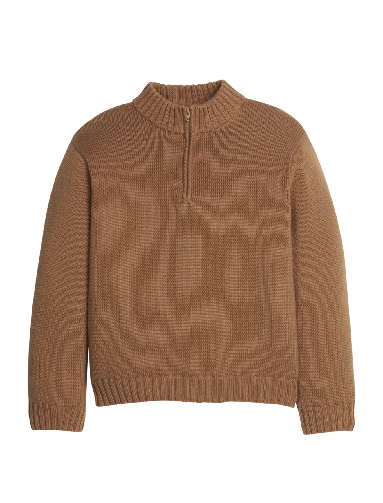 Quarter Zip Sweater-Chestnut