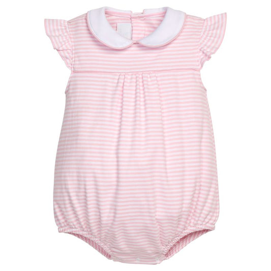 Angel Sleeve Peter Pan Bubble - Light Pink Stripe