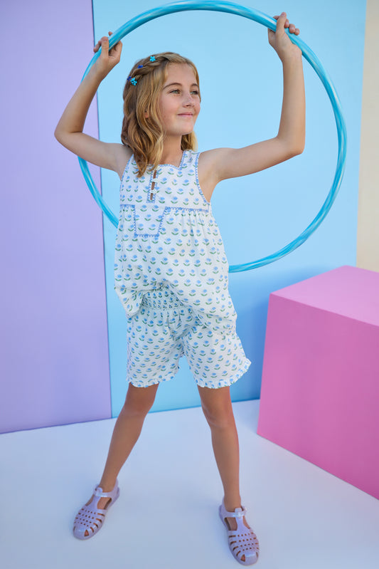Blue Tulip Short Set