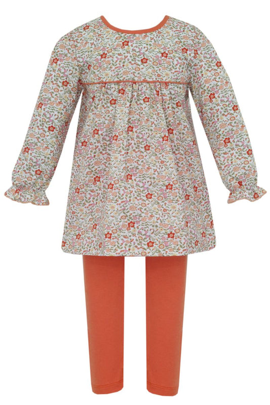 Orange Liberty Print Tunic Set *PREORDER SHIPS JULY*
