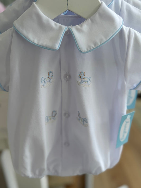 Hand Embroidered Rocking Horse Bubble