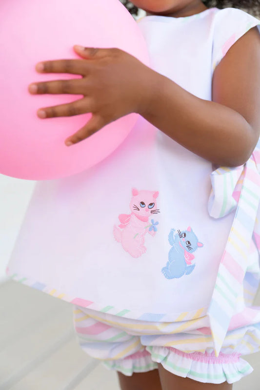 Talbot Side Ties - Worth Ave White/San Antonio Stripe/Cats