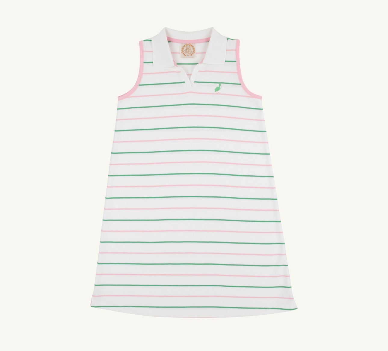Maudes Polo Dress -Tradd Street Stripe/Pier Party Pink