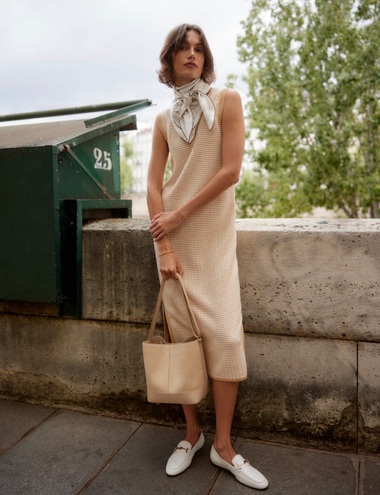 Aoife Knit Dress - New Wheat