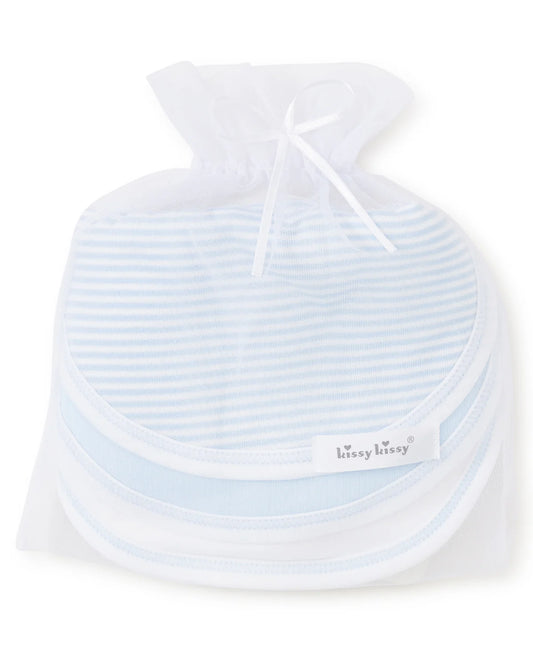 Kissy Kissy Bibs 3 Piece Set - Blue