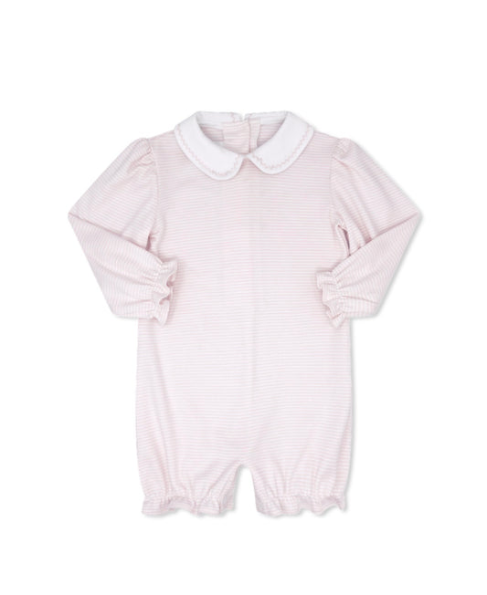 Precious Play Bubble Long Sleeve - Pensacola Pink Ministripe