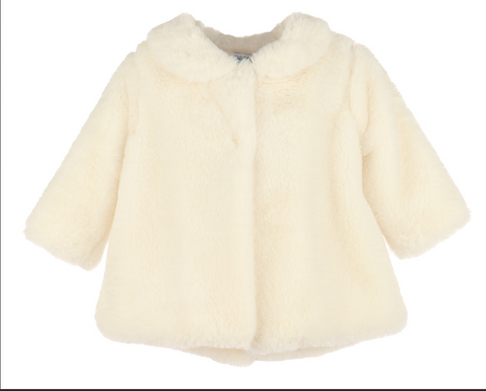 Ivory Cozy Fuzzy Coat